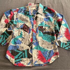 Vintage Unisex Colorful Button Down Shirt